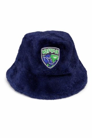 Панама меховая темно синяя